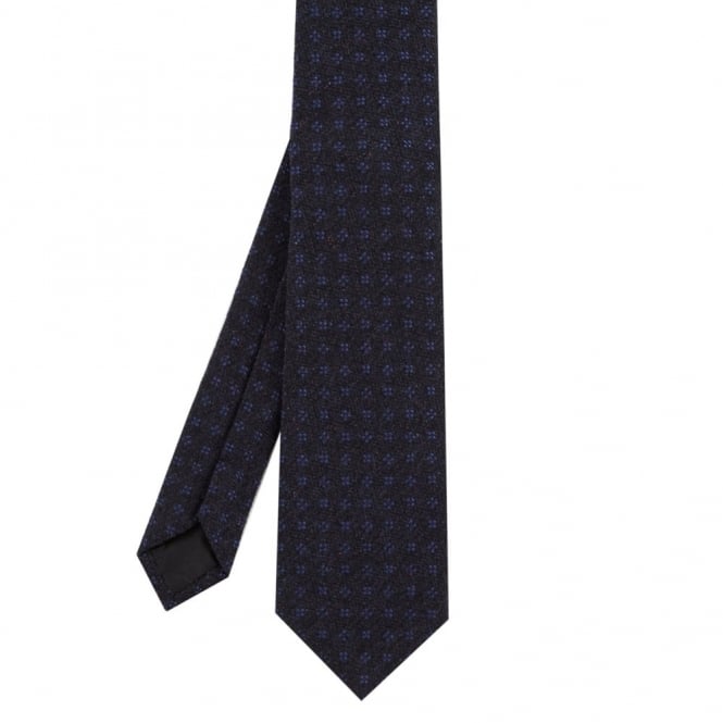Andrew Scott Γραβάτα Μάλλινη Μελανζέ με Μικροσχέδιο Tie-AS5 Μπλε