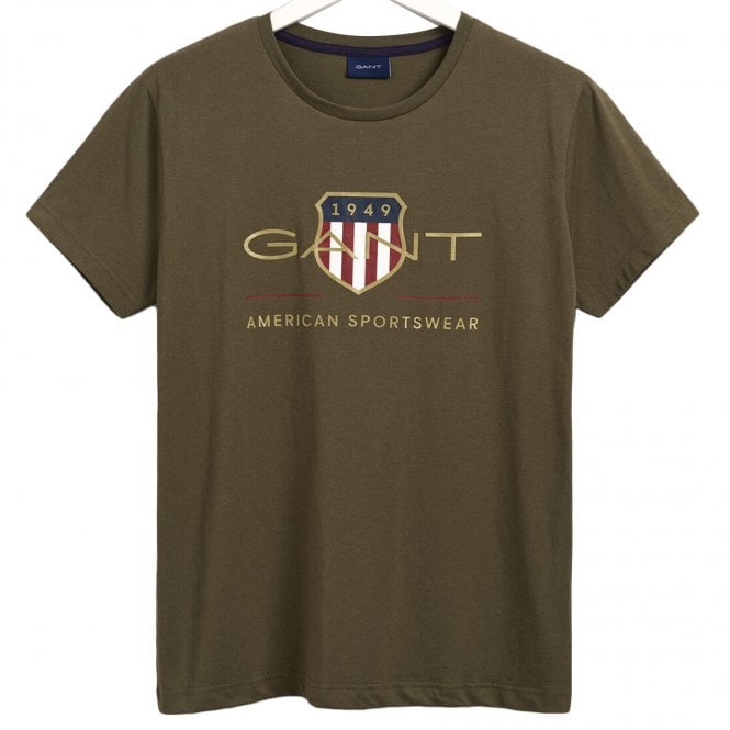 Gant T-Shirt Με Στάμπα Shield Κανονική Γραμμή