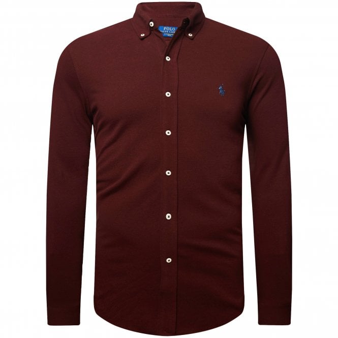 Ralph Lauren Πουκάμισο Featherweight Πικέ Άνετη Γραμμή
