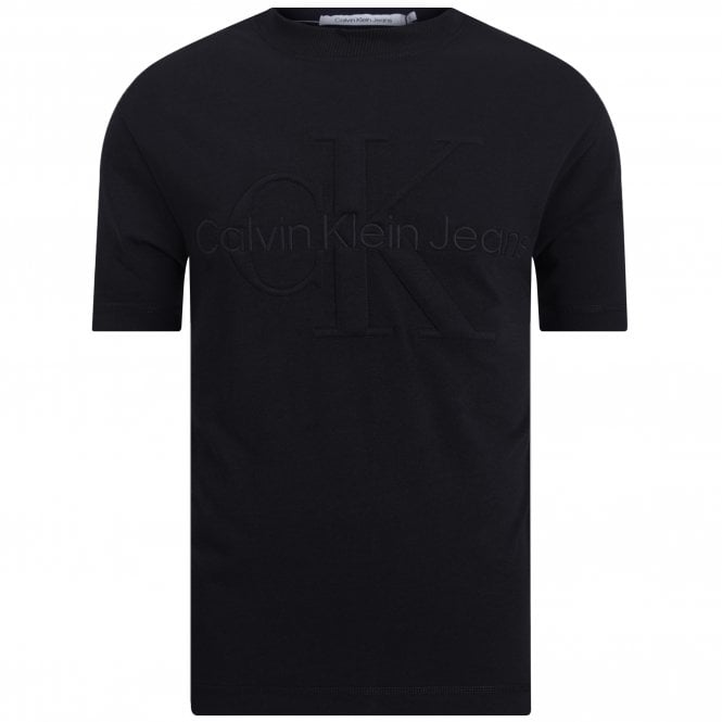 Calvin Klein T-shirt Μπλούζα Premium Monologo Άνετη Γραμμή