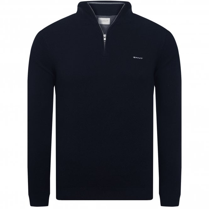 Gant Πλεκτό Πουλόβερ Πικέ Half-Zip Κανονική Γραμμή