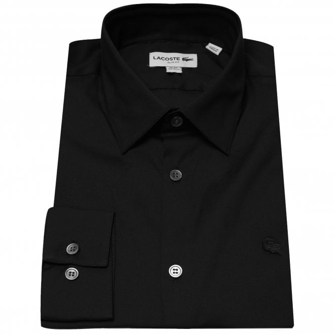 Lacoste Πουκάμισο Ποπλίνα Στενή Γραμμή