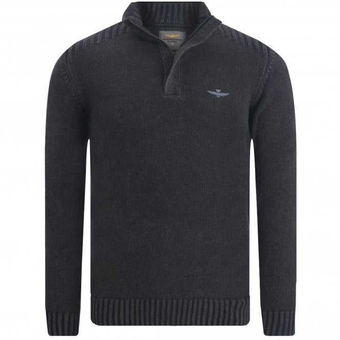 Aeronautica Militare Πλεκτό Half Zip Κανονική Γραμμή