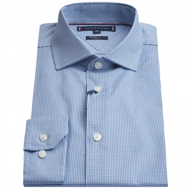 Tommy Hilfiger Πουκάμισο Flex Collar Καρό Στενή Γραμμή