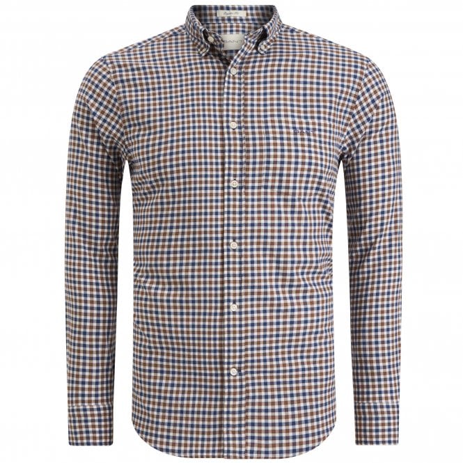 Gant Πουκάμισο Twill Gingham Καρό Κανονική Γραμμή