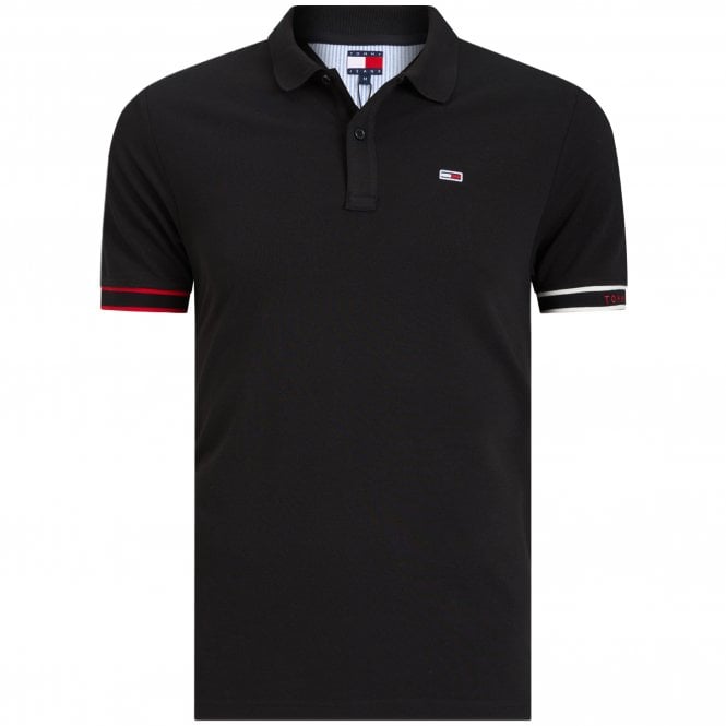 Tommy Hilfiger Polo Μπλούζα Flag Cuff Στενή Γραμμή