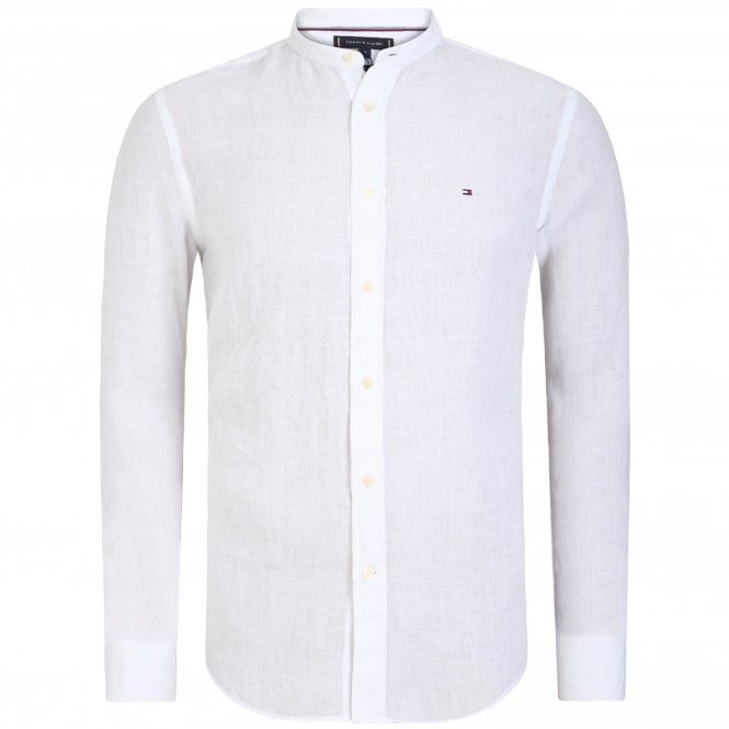 Tommy Hilfiger Πουκάμισο Μάο Λινό Pigment Dye Κανονική Γραμμή