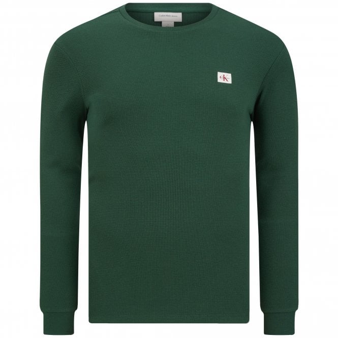 Calvin Klein T-Shirt Μπλούζα Badge Waffle Κανονική Γραμμή