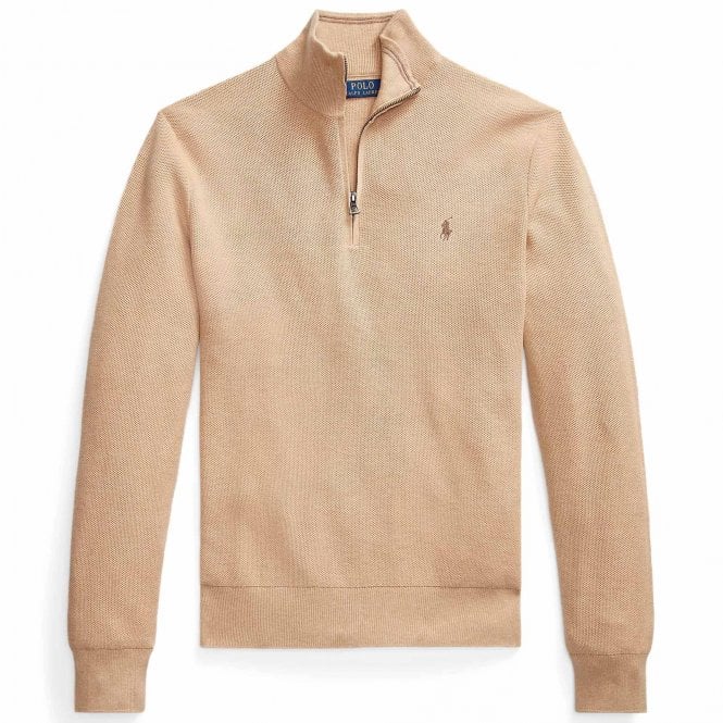 Ralph Lauren Πλεκτό Πικέ Half Zip Πουλόβερ Κανονική Γραμμή