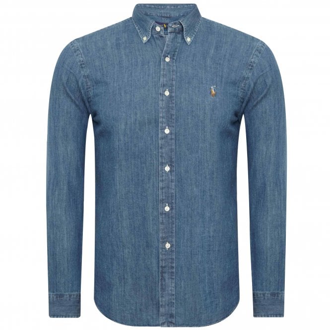 Ralph Lauren Πουκάμισο Denim Στενή Γραμμή