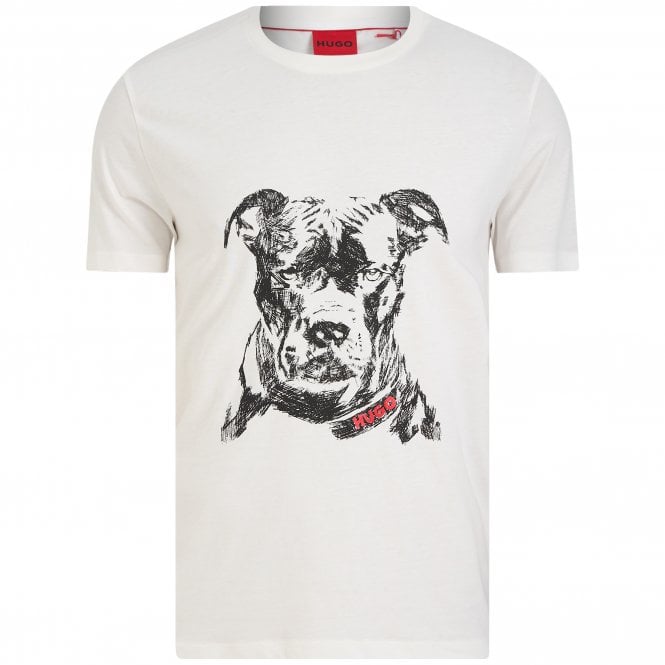 HUGO T-shirt Dubrox Κανονική Γραμμή