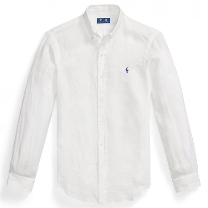 Ralph Lauren Πουκάμισο Λινό Στενή Γραμμή