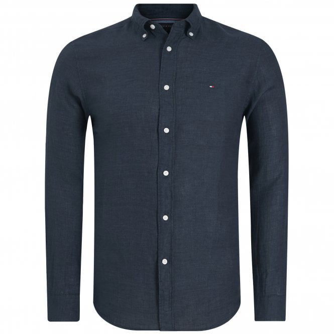 Tommy Hilfiger Πουκάμισο Λινό Pigment Dyed Big & Tall