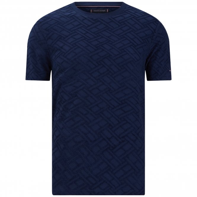Tommy Hilfiger T-shirt Μπλούζα Flag Jacquard Κανονική Γραμμή
