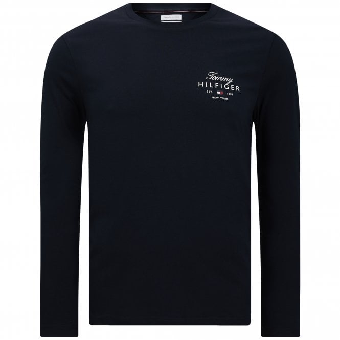 Tommy Hilfiger T-shirt Μπλούζα Script Stack Κανονική Γραμμή