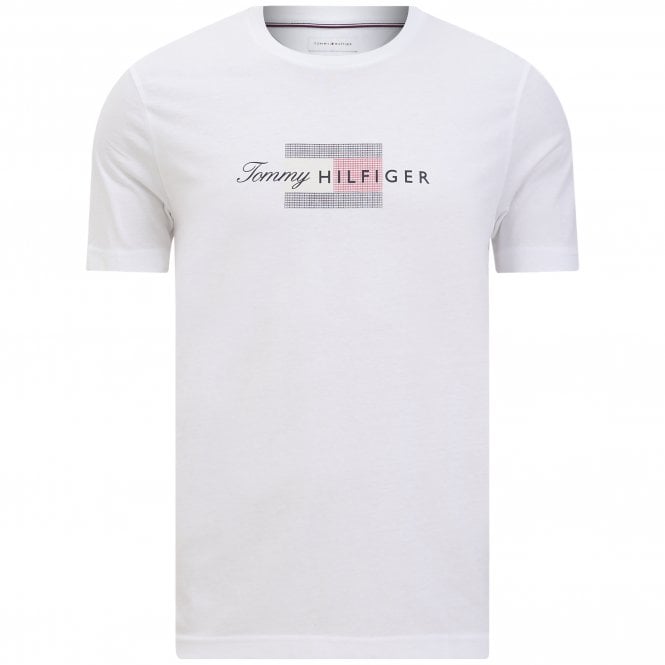 Tommy Hilfiger T-shirt Μπλούζα Script Flag Κανονική Γραμμή