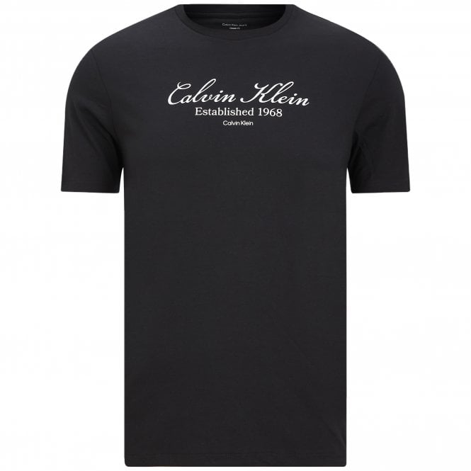 Calvin Klein T-shirt Μπλούζα Script Κανονική Γραμμή