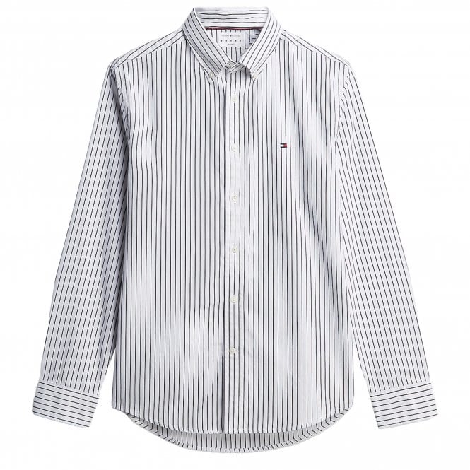 Tommy Hilfiger Πουκάμισο Ριγέ Hairline Poplin Κανονική Γραμμή
