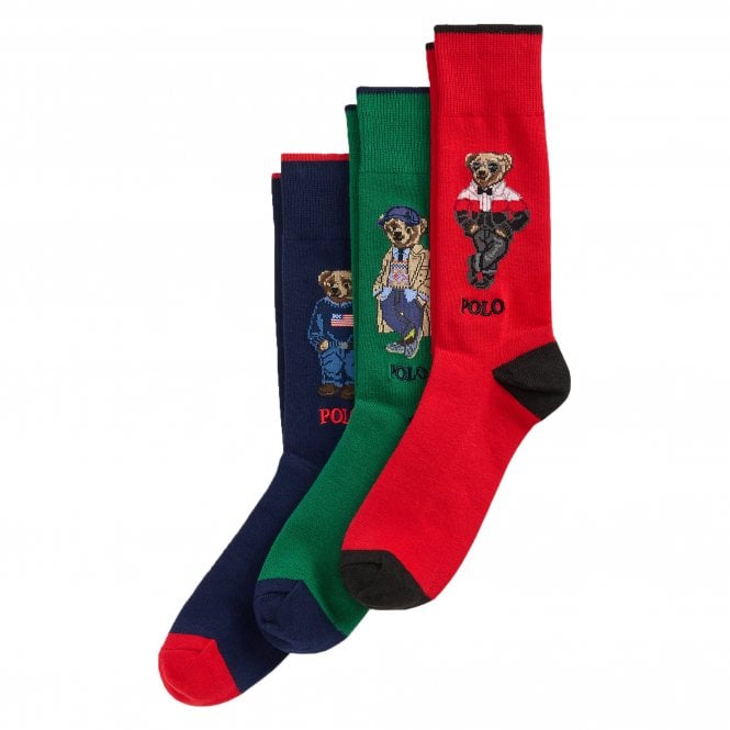 Ralph Lauren Bear Polo Κάλτσες || 3Pack