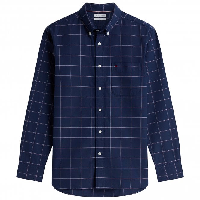 Tommy Hilfiger Πουκάμισο Heritage Oxford Καρό Κανονική Γραμμή