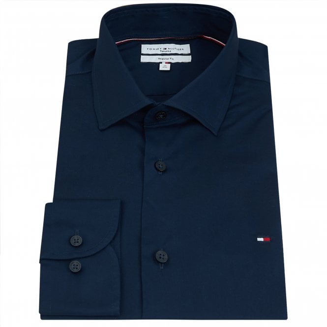 Tommy Hilfiger Πουκάμισο Non Iron Solid Κανονική Γραμμή