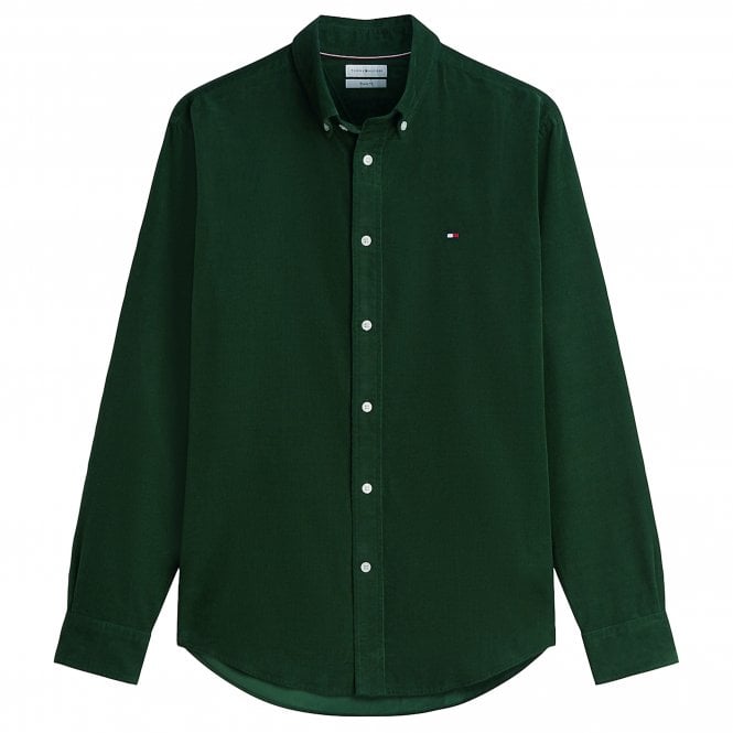 Tommy Hilfiger Πουκάμισο Solid Corduroy Κανονική Γραμμή
