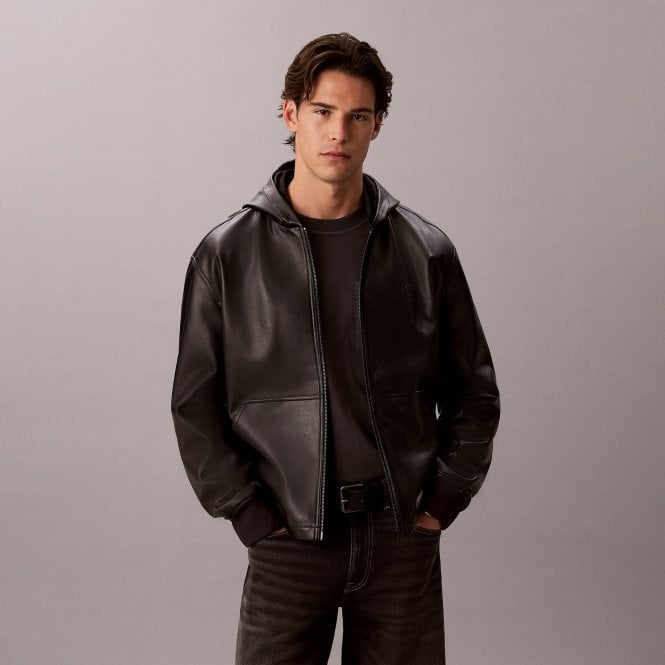 Calvin Klein Μπουφάν Faux Leather Κανονική Γραμμή