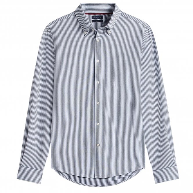 Tommy Hilfiger Πουκάμισο Ριγέ Oxford Πικέ Performance Κανονική Γραμμή