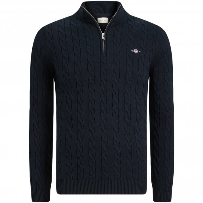 Gant Πλεκτό Half Zip Πλεξούδα Κανονική Γραμμή