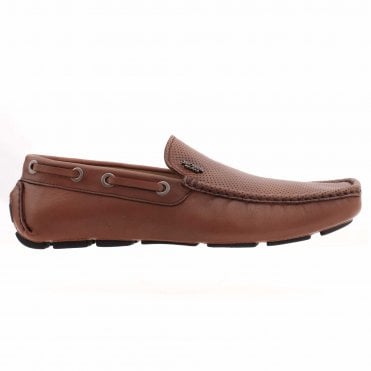 Boss Shoes Παπούτσι Μοκασσίνι με Μικροσχέδιο Ταμπά