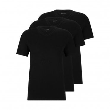BOSS Φανέλα T-shirt V-neck Κανονική Γραμμή || 3τμχ.