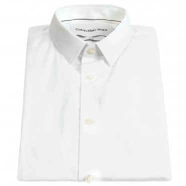 Calvin Klein Πουκάμισο Chest Logo Στενή Γραμμή