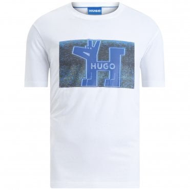 HUGO T-shirt Nedary Άνετη Γραμμή