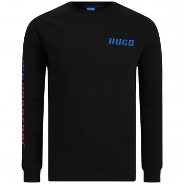 HUGO T-shirt Nugolong Κανονική Γραμμή