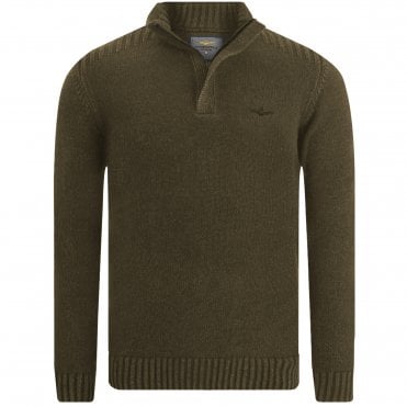 Aeronautica Militare Πλεκτό Half Zip Κανονική Γραμμή