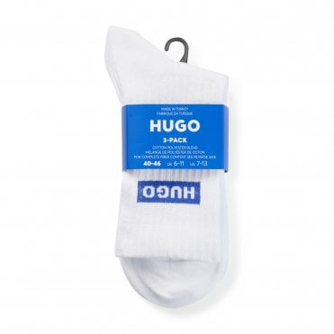 HUGO Κάλτσα Βαμβακερή QS BLUE LOGO CC || 3-Pack