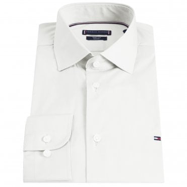 Tommy Hilfiger Πουκάμισο Flex Poplin Στενή Γραμμή