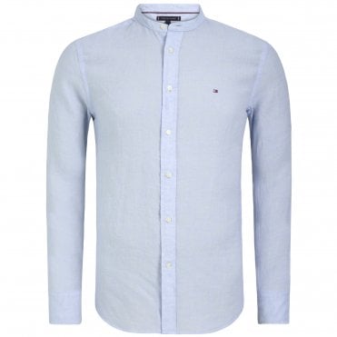 Tommy Hilfiger Πουκάμισο Μάο Λινό Pigment Dye Κανονική Γραμμή