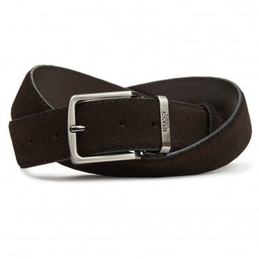 Boss Shoes Ζώνη Suede Δερμάτινη