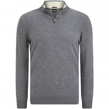 BOSS Πλεκτό Πουλόβερ Half Zip H-Hemarlo Κανονική Γραμμή