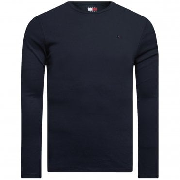 Tommy Hilfiger TJM T-shirt Μπλούζα Rib Longsleeve Στενή Γραμμή