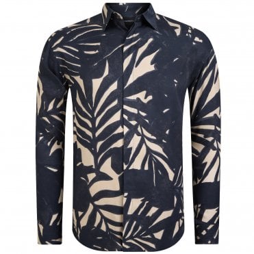 Emporio Armani Πουκάμισο All Over Print Άνετη Γραμμή