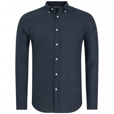 Tommy Hilfiger Πουκάμισο Λινό Pigment Dyed Big & Tall