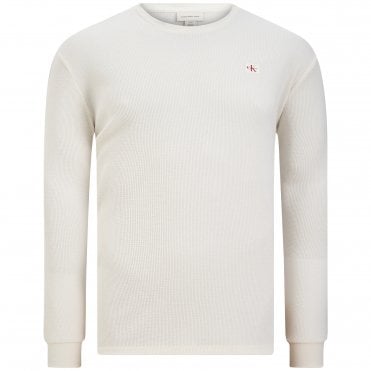Calvin Klein T-Shirt Μπλούζα Badge Waffle Κλασική Γραμμή