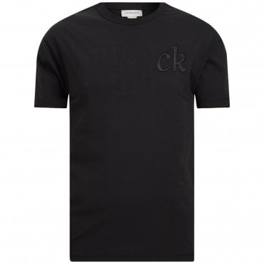 Calvin Klein T-shirt Μπλούζα Trvl Gra Άνετη Γραμμή
