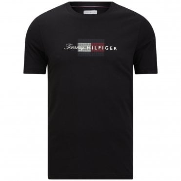 Tommy Hilfiger T-shirt Μπλούζα Script Flag Κανονική Γραμμή