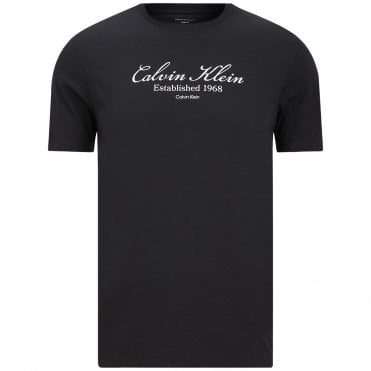 Calvin Klein T-shirt Μπλούζα Script Κανονική Γραμμή