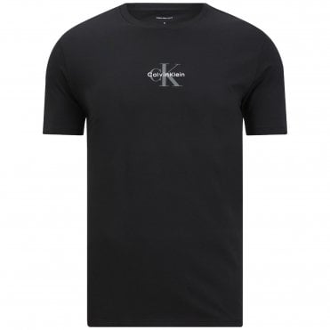 Calvin Klein T-Shirt Μπλούζα SS Micro Monologo Κανονική Γραμμή