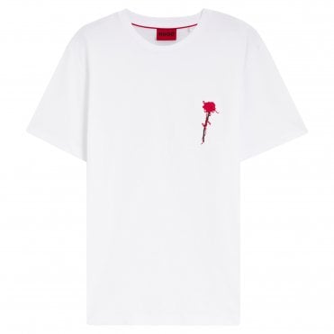 HUGO T-shirt Diflow Κανονική Γραμμή