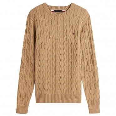 Tommy Hilfiger Πλεκτό Πουλόβερ Classic Cable Κανονική Γραμμή